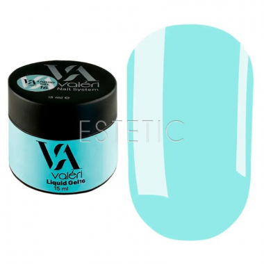 Жидкий гель Valeri Liquid Gel 016 бирюзовый, 15 мл