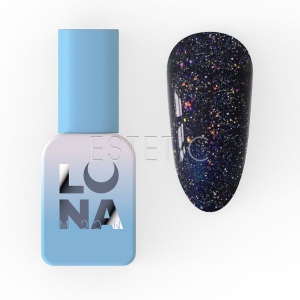 Гель-лак LUNA Color №213 Reflection світловідбиваючий чорно-синій з різними блискітками,8мл