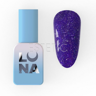 Гель-лак LUNA Color №223 Reflection світловідбиваючий синій з срібними блискітками,8мл