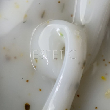 Гель для ногтей LUNA Flower Gel №1 молочный гель с желтыми сухоцветами, 15 мл