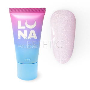 Полігель для нарощування Lunamoon Poly Gel 14 блискучий молочно-рожевий, 30 мл