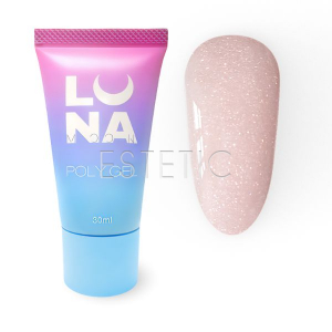 Полігель для нарощування Lunamoon Poly Gel 15 блискучий молочно-персиковий, 30 мл
