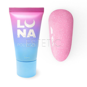 Полігель для нарощування Lunamoon Poly Gel 16 блискучий рожевий, 30 мл