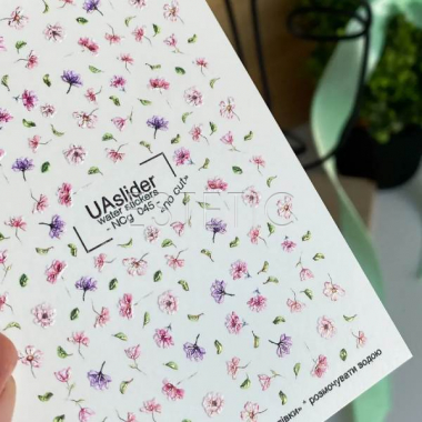 UA Slider Слайдеры без лишней пленки gold NCg 045 цветы, листочки