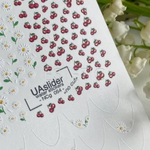 UA Slider Слайдери без зайвої плівки gold NCg 054 лунки, френч, вишні, ромашки