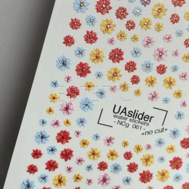 UA Slider Слайдеры без лишней пленки gold NCg 061 цветы 