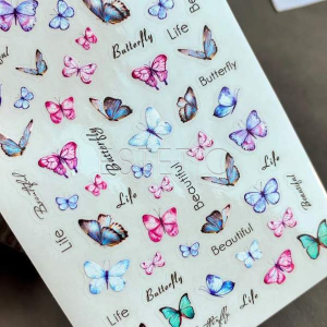 UA Slider Стикери на липкій основі 022 метелики, написи