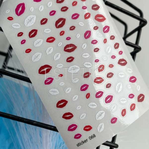 UA Slider Стикеры на липкой основе 068 губки белые, красные