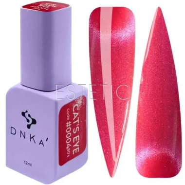 Гель-лак DNKa Color Gel Polish #0004 80`s Cat`s Eye ярко-розовый кошачий глаз, 12 ml