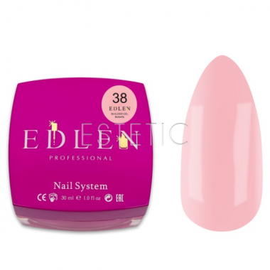 Гель для наращивания EDLEN Builder gel №38 Butterfly светлый натурально-розовый, 30 мл
