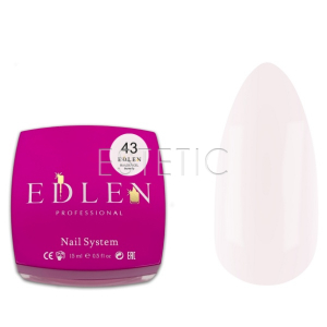 Гель для нарощування EDLEN Builder gel №43 Butterfly молочний з легкою розовинкою,30 мл