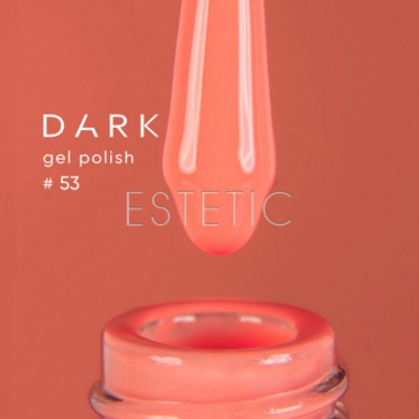 Гель лак Dark gel polish 53 яскравий коралово-помаранчевий, 6 мл