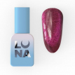 Гель-лак LUNA Color №254 Cat Eye котяче око вітражний вишнево-фіолетовий, 8 мл
