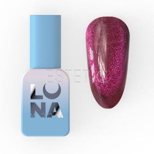 Гель-лак LUNA Color №254 Cat Eye котяче око вітражний вишнево-фіолетовий, 8 мл