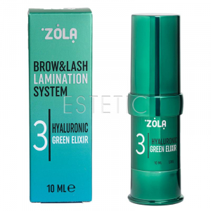 Склад для ламінування вій та брів ZOLA Color Lab 03 Hyaluronic Green Elixir, 10 мл
