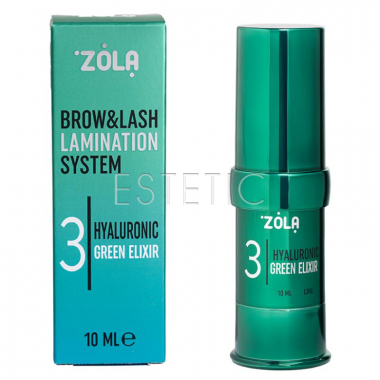 Склад для ламінування вій та брів ZOLA Color Lab 03 Hyaluronic Green Elixir, 10 мл