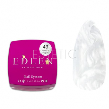 Гель для нігтів EDLEN Builder gel №49 Pearl перлинний білий,15 мл