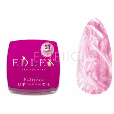 Гель для ногтей EDLEN Builder gel №53 Pearl жемчужный,15 мл