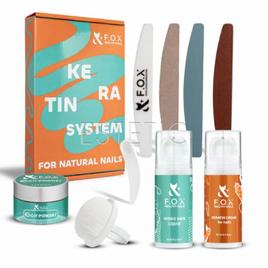 Кератинова система F.O.X  Keratin System for natural nails  для натуральних нігтів, набір 1шт
