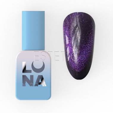 Гель-лак LUNA Color №258 Cat Eye котяче око вітражний темно-фіолетовий, 8 мл