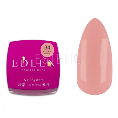 Гель для ногтей EDLEN Builder gel 34 Office, сменный картридж, 15 мл