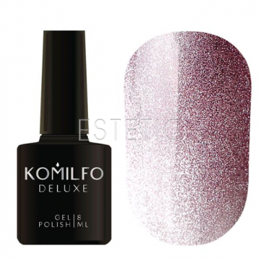 Гель-лак Komilfo 9D Cat's eye Nude №004 (темно-бузковий, магнітний), 8 мл