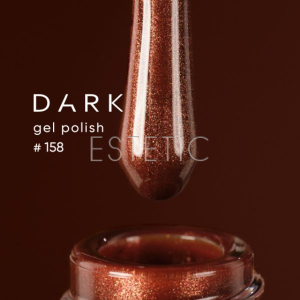 Гель-лак Dark gel polish 158 теплый медный металлик, 6 мл
