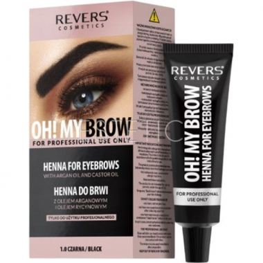 Краска для бровей REVERS OH! MY BROW 1.0 черная+активатор, 15 мл+15 мл