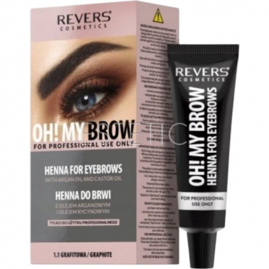 Краска для бровей REVERS OH! MY BROW 1.1 графит+активатор, 15 мл +15 мл