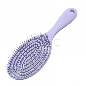 Щетка массажная продувная спираль SALON 18200P-Violet карбон, фиолетовая