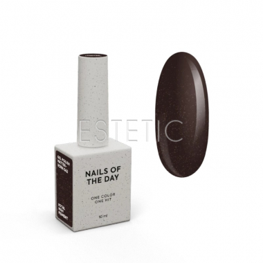 Гель-лак NAILSOFTHEDAY Let's special Matterhorn 042 шоколадно-коричневый с золотой поталью, 10 мл