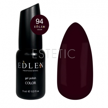 Гель-лак Edlen Color №094 бордовий темний, 9 мл