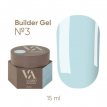 Гель для ногтей Valeri Builder Gel №03 пастельный нежно-голубой, 15 мл 
