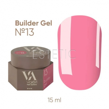 Гель для ногтей Valeri Builder Gel №13 розовый, 15 мл 