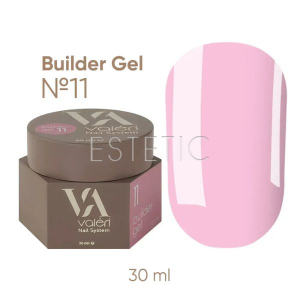 Гель для ногтей Valeri Builder Gel №11 светло-розовый, 30 мл 