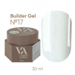 Гель для ногтей Valeri Builder Gel №17 молочный с сияющим микроблеском, 30 мл