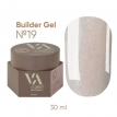 Гель для нігтів Valeri Builder Gel №19 світло-бежевий з сяючим мікроблиском, 30 мл 