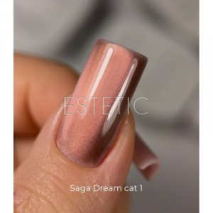 Гель лак SAGA Dream cat 01 шовкове котяче око, мідно-рожевий, 10 мл