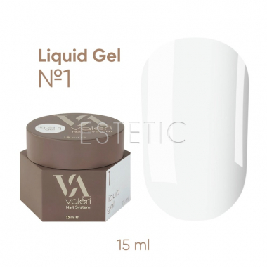 Жидкий гель для ногтей Valeri Liquid Gel №01 белый, 15 мл