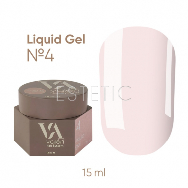 Жидкий гель для ногтей Valeri Liquid Gel №04 айвори беж,15 мл