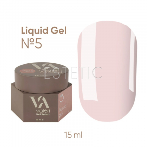 Жидкий гель для ногтей Valeri Liquid Gel №05 пастельный светлый беж, 15 мл