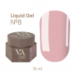 Рідкий гель для нігтів Valeri Liquid Gel №08 пудровий рожевий, 15 мл