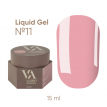 Жидкий гель для ногтей Valeri Liquid Gel №11 натурально-розовый холодный, 15 мл