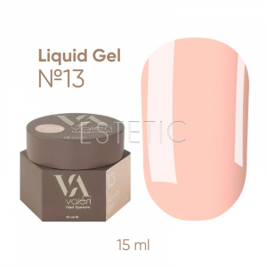 Жидкий гель для ногтей Valeri Liquid Gel №13 нюдовый нежный персик, 15 мл