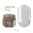 Жидкий гель для ногтей Valeri Liquid Gel №21 молочный с блесточками хамелеон, 15 мл
