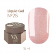 Жидкий гель для ногтей Valeri Liquid Gel №25 бежево-розовый пудровый с шиммером, 15 мл