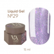 Жидкий гель для ногтей Valeri Liquid Gel №29 сиреневый дымчастый с розовыми блесточками, 15 мл