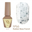 База Valeri French Base № 66 Dots белая с черной крошкой, 6 мл