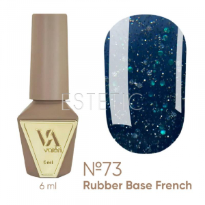 База Valeri French Base № 73 Flash светоотражающая дымчатый синий, 6 мл