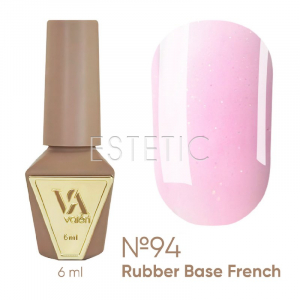 База Valeri French Base № 94 Fairy tale пастельний ніжно-рожевий з рожевими блискітками опал, 6 мл